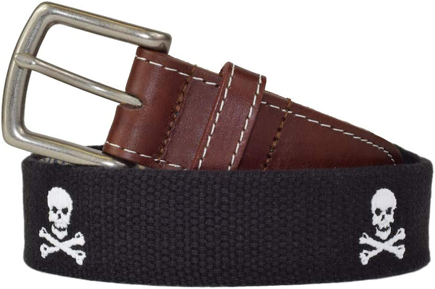 J.T. Spencer The Jolly Roger Skull and Bones - Embroidered Imperial Belt Youth