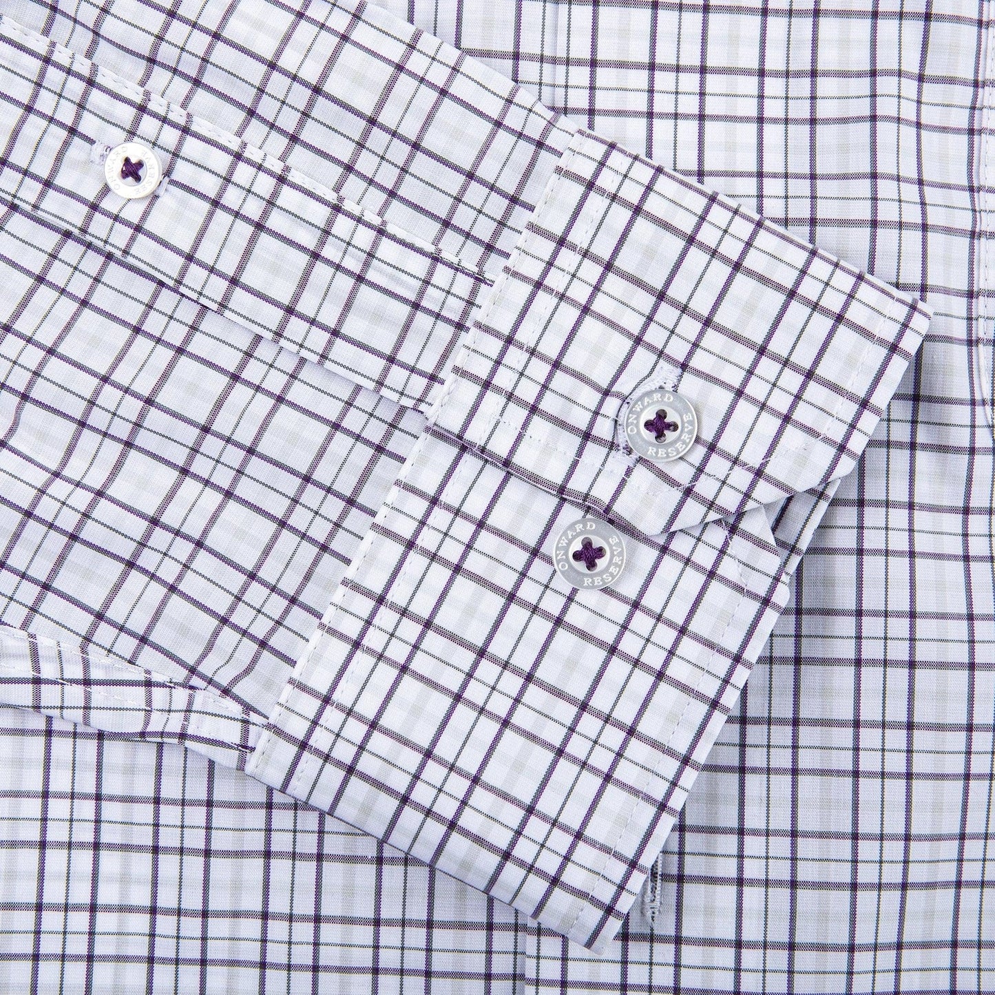 All Team Tattersall Button Down Shirt - Purple
