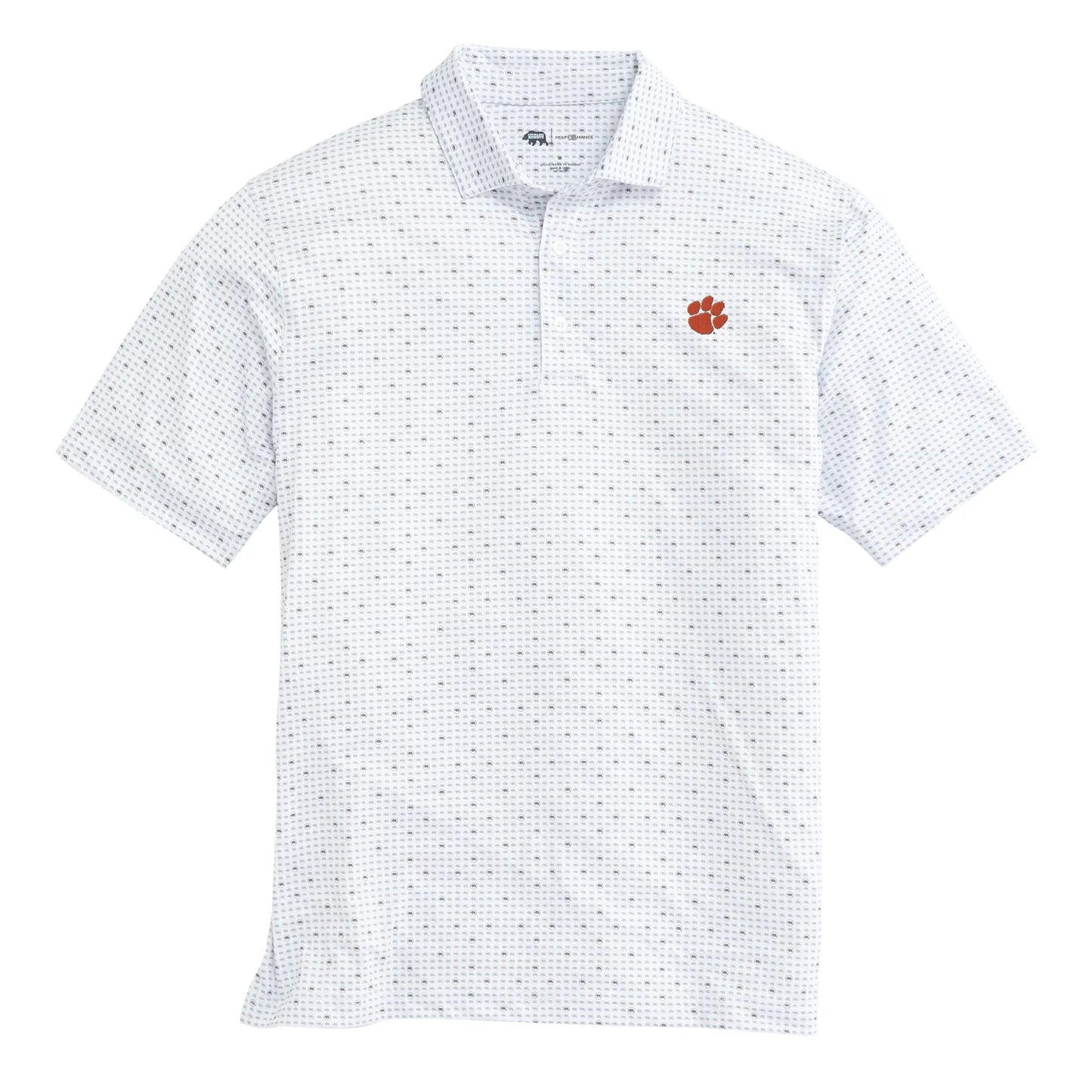 Onward Clemson Tour Logo Printed Performance Polo - Gunmetal