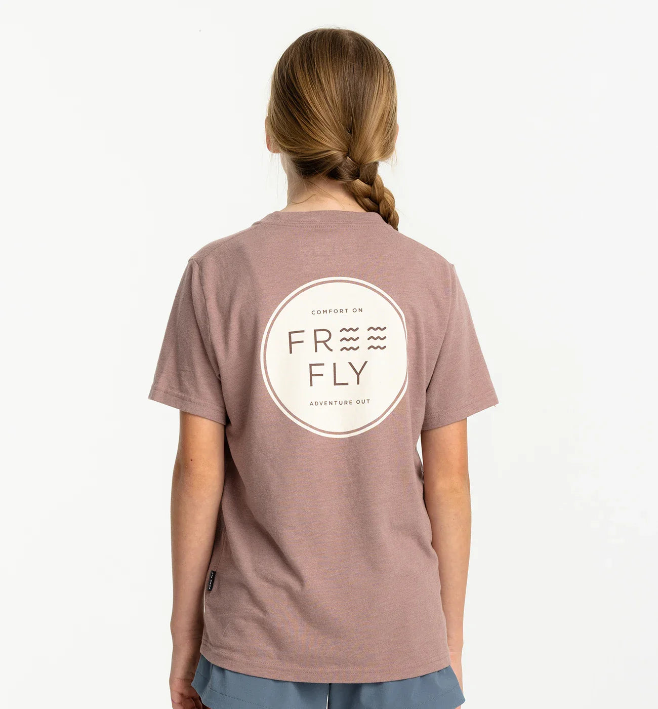 Free Fly Youth Comfort On Pocket Tee - Heather Fig