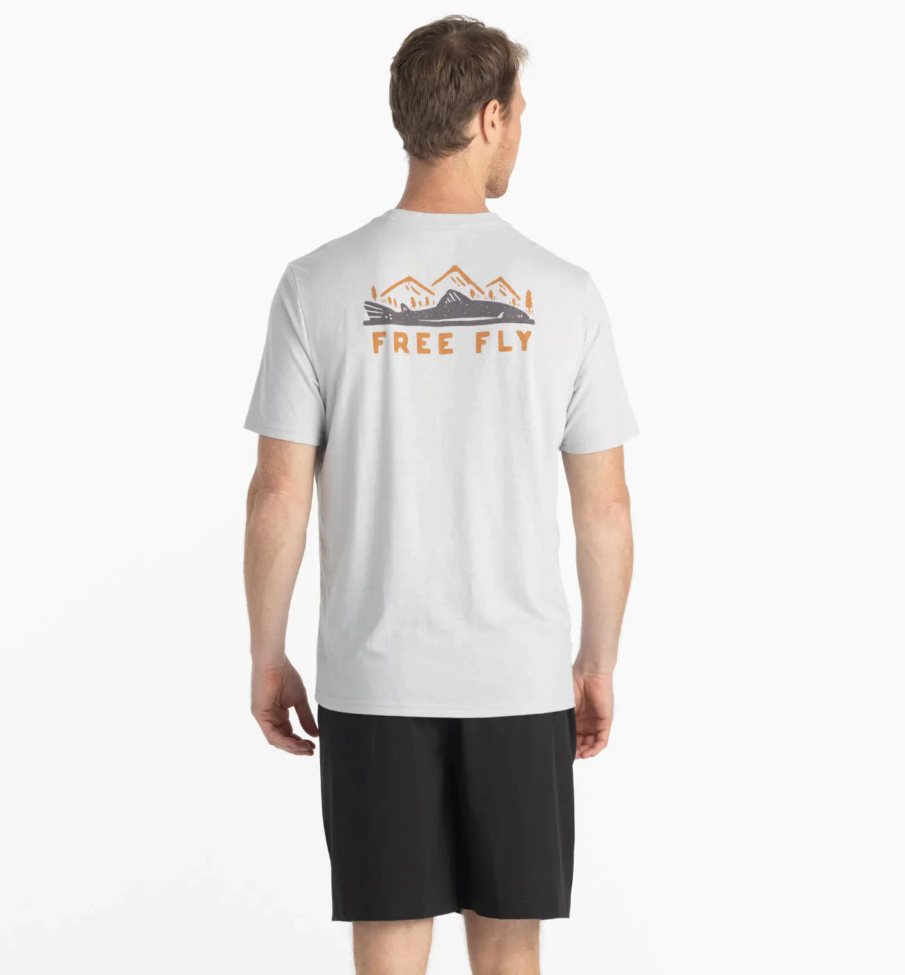 Free Fly Destination Angler Tee - Heather Aspen Grey