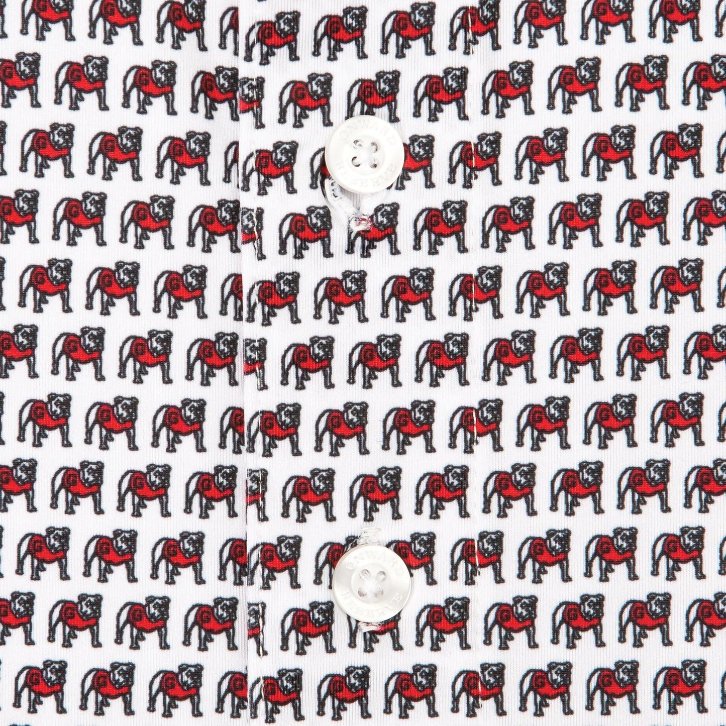 Onward Reserve Standing Bulldog Printed Polo - White