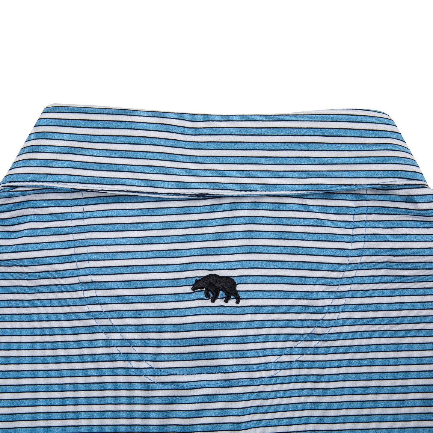 Onward Reserve Mulligan Stripe Youth Performance Polo - Heather Blue/Navy