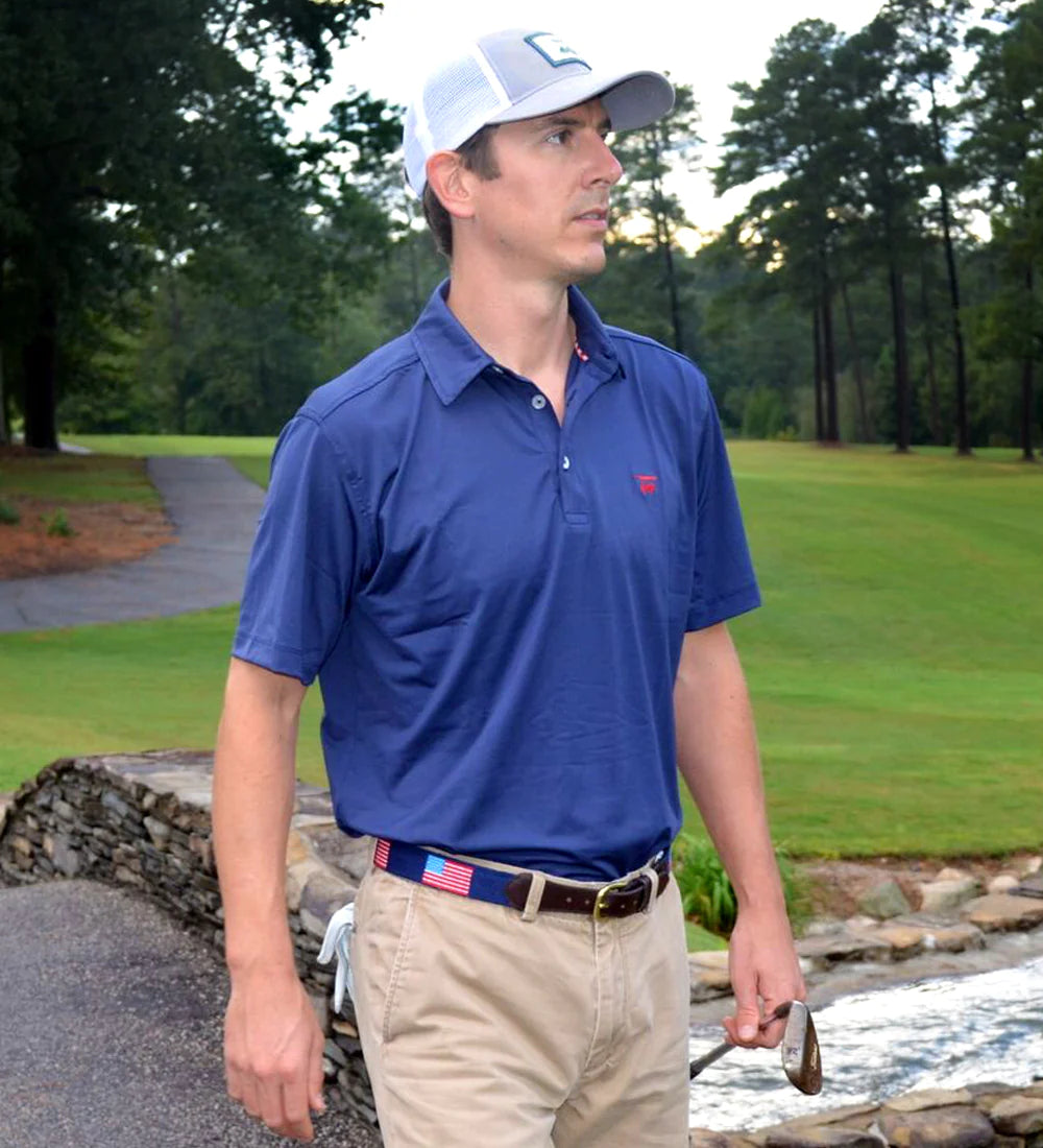 Bald Head Blues Albatross Polo - Solid Medieval/Navy