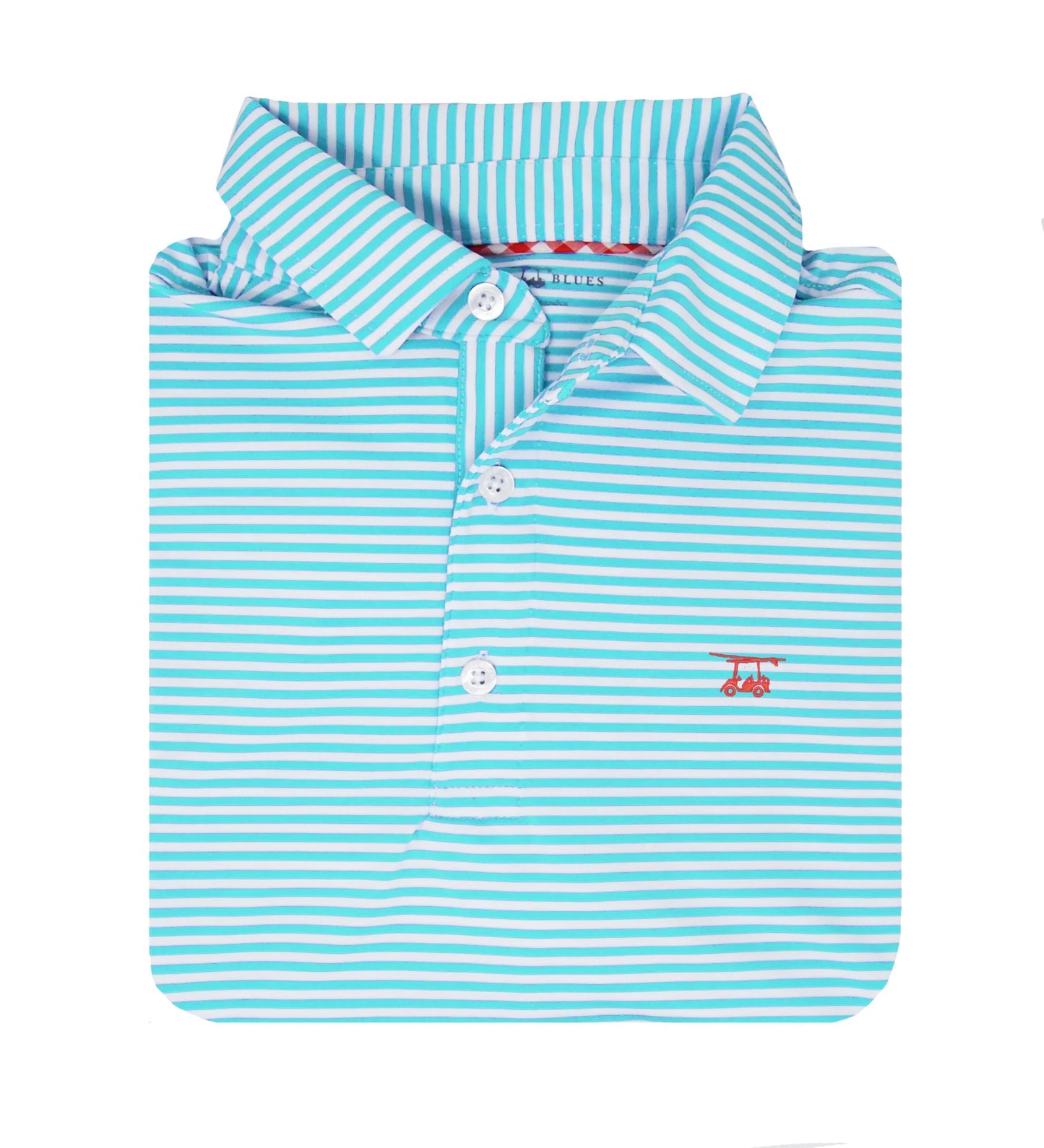 Bald Head Blues Albatross Polo - Aruba/White (Blue Logo/Trim)