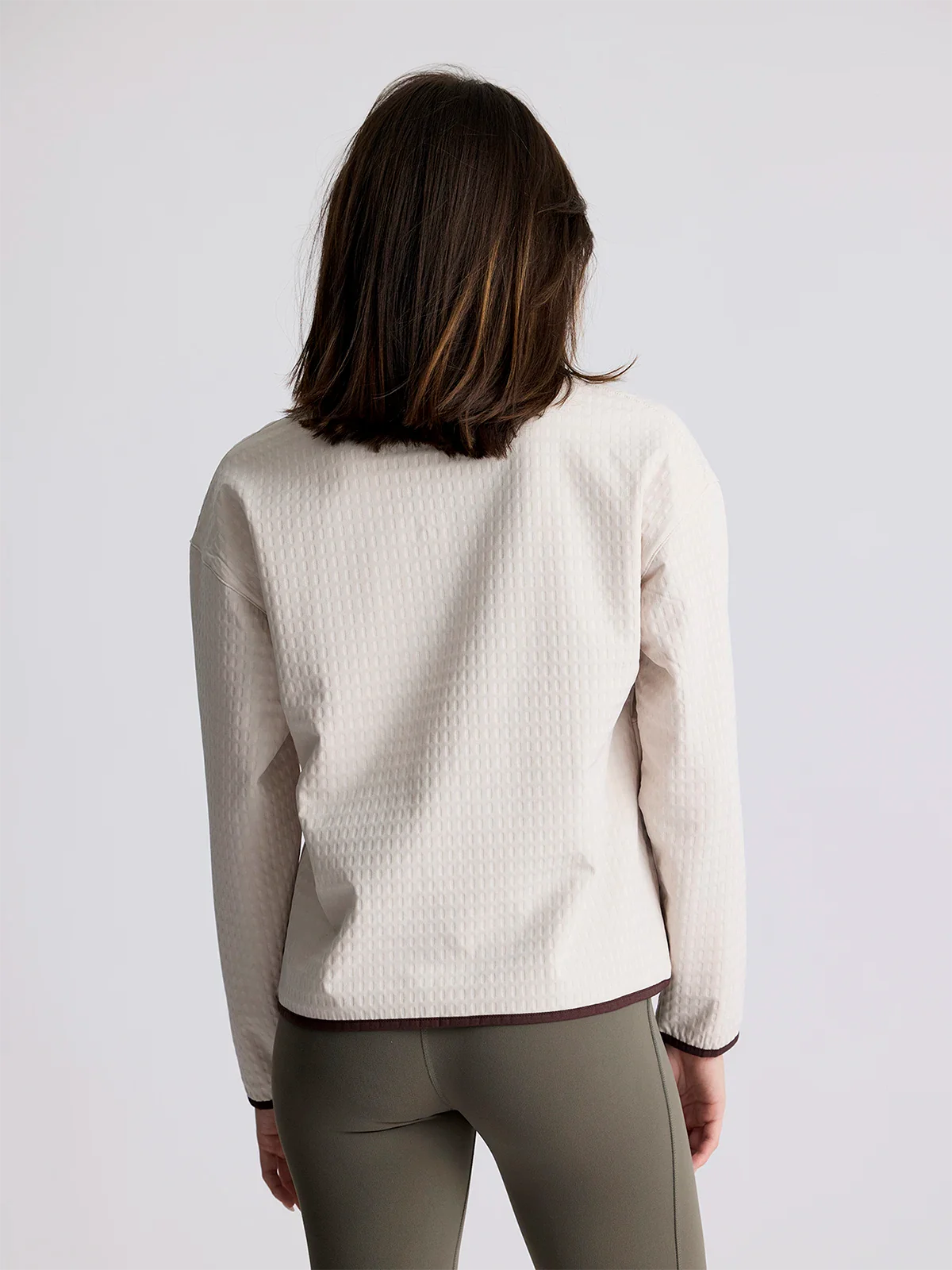 Free Fly Women's Gridback Fleece Snap Pullover - Stone