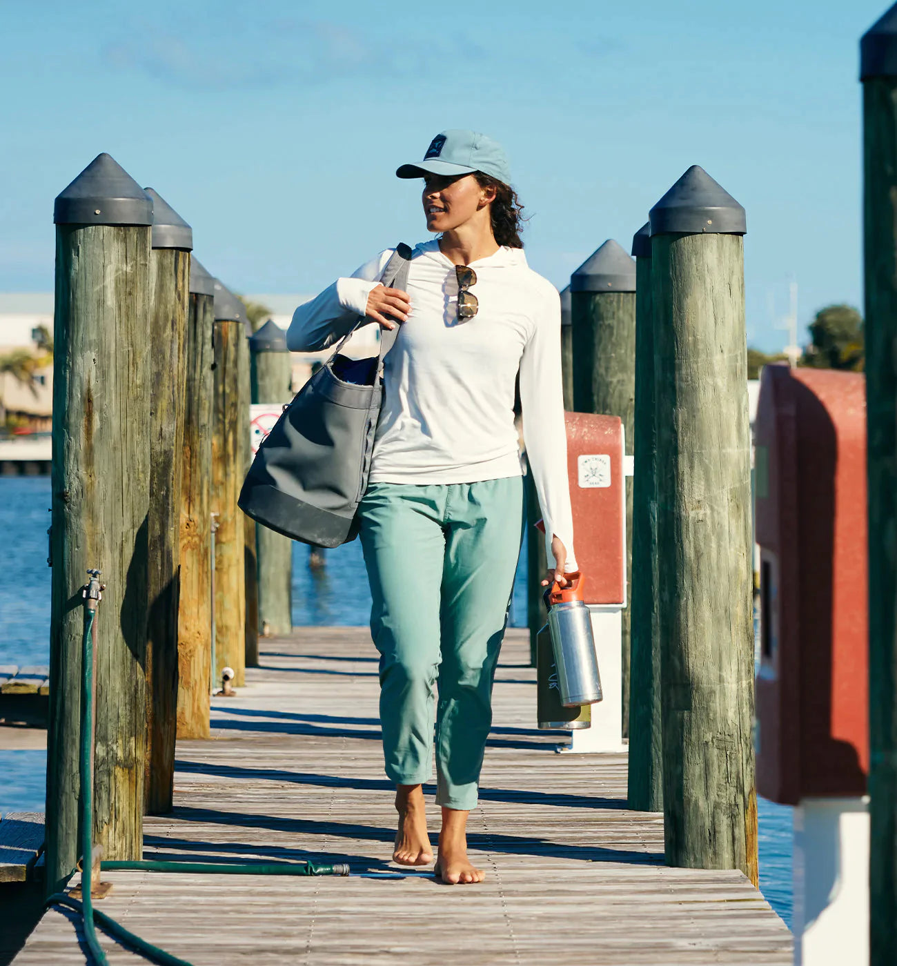 Free Fly Women's Breeze Cropped Pant - Pacific Blue