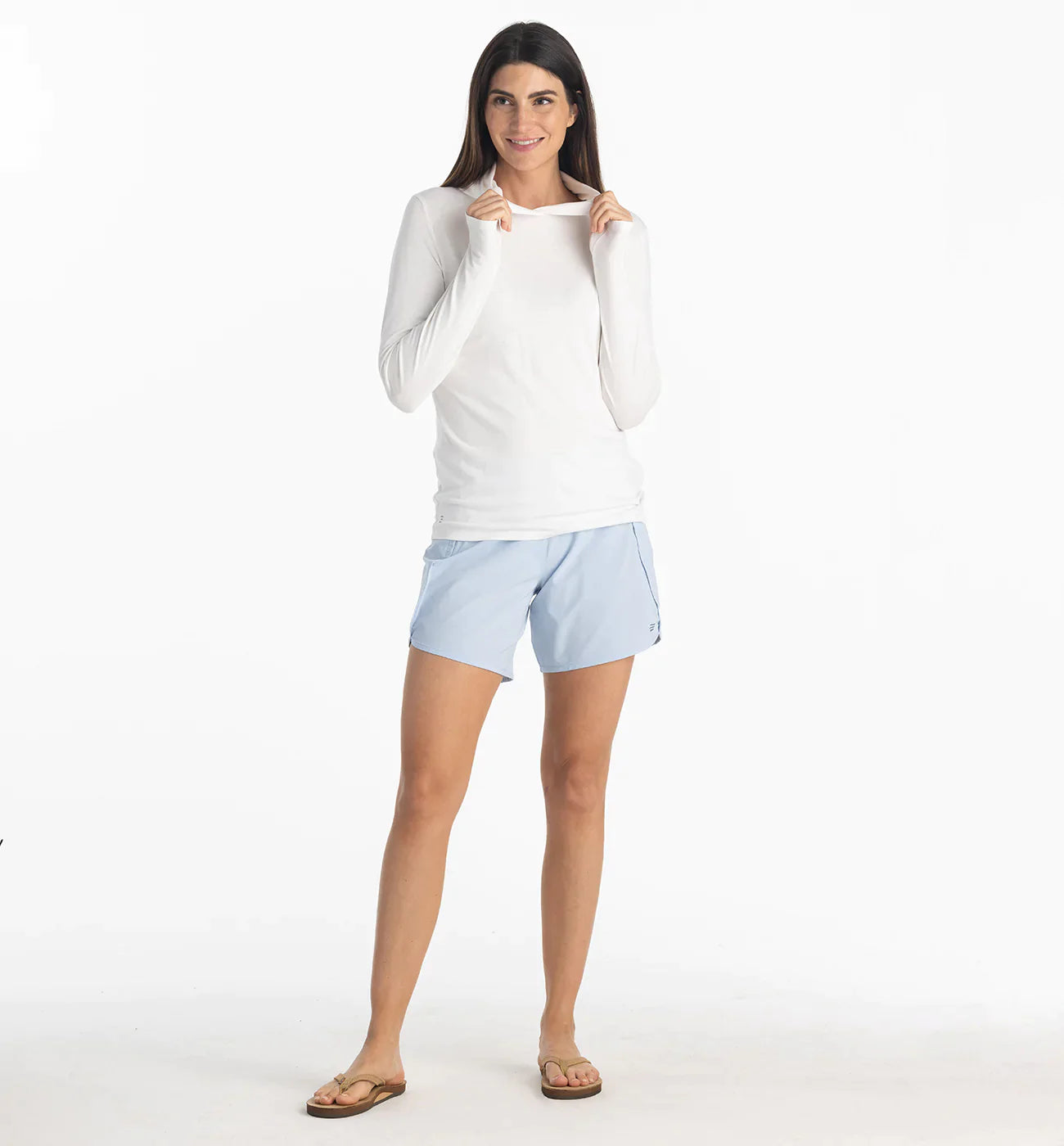Free Fly - Women's Bamboo Lined Breeze Short – 6" - Clear Sky