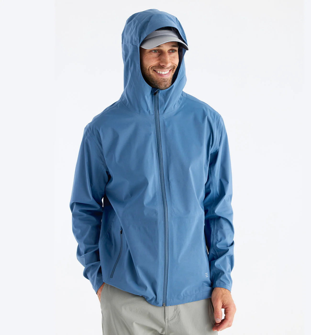 Free Fly Men's Cloudshield Rain Jacket - Heron Blue