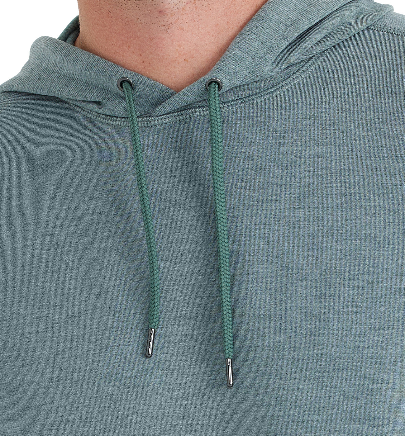 Men's Bamboo Lightweight Fleece Pullover Hoodie - Heather Juniper