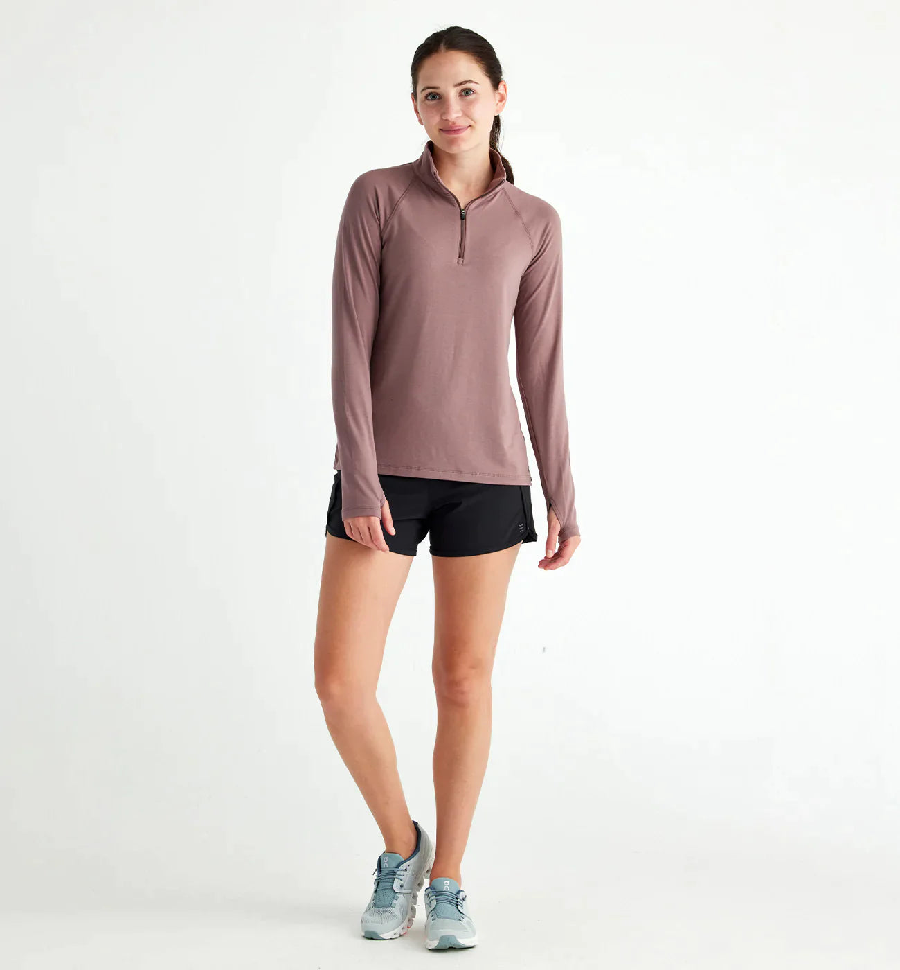 Free Fly Women's Bamboo Flex Quarter Zip - Canyon