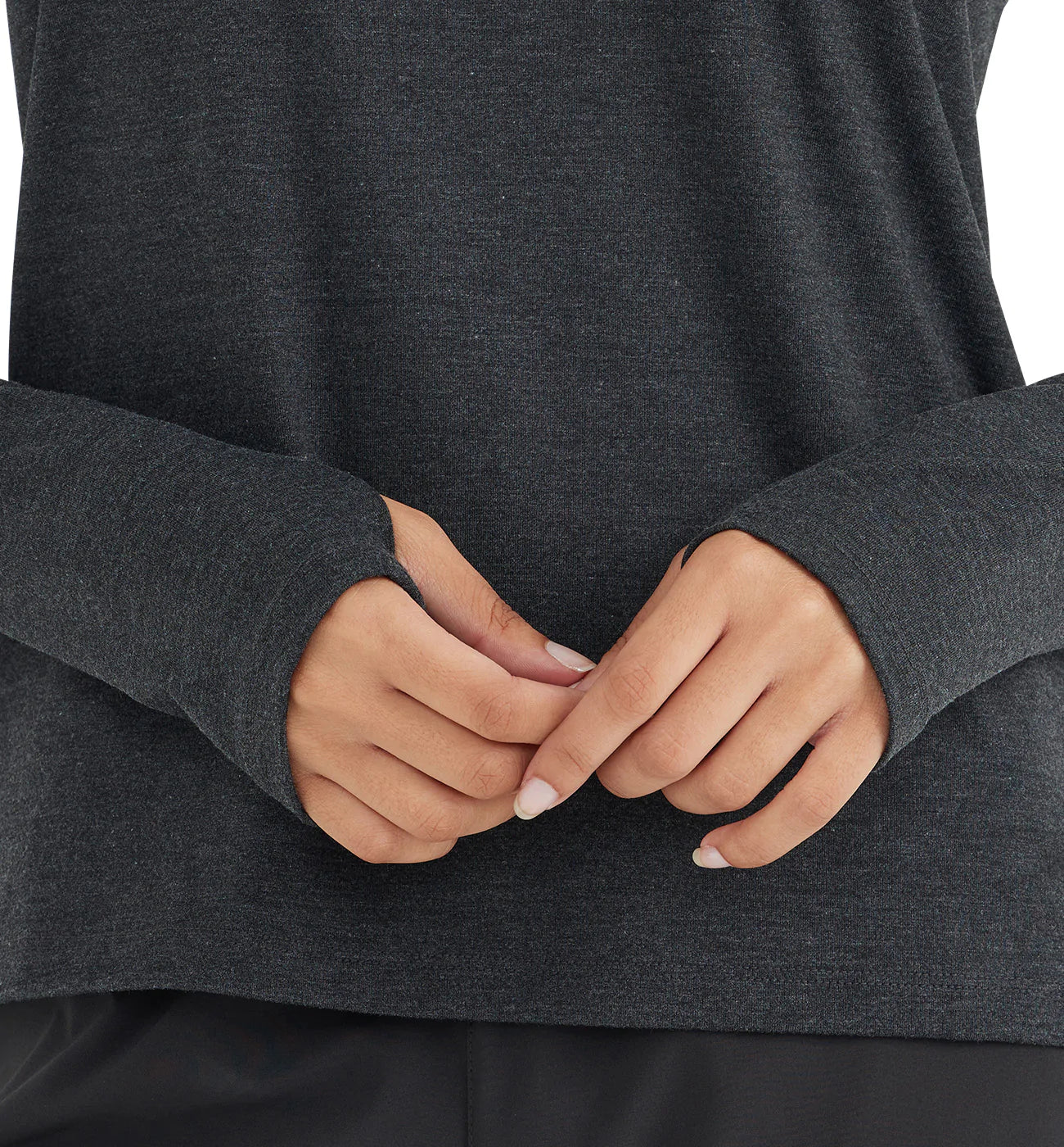 Free Fly Women's Bamboo Flex Quarter Zip - Heather Black