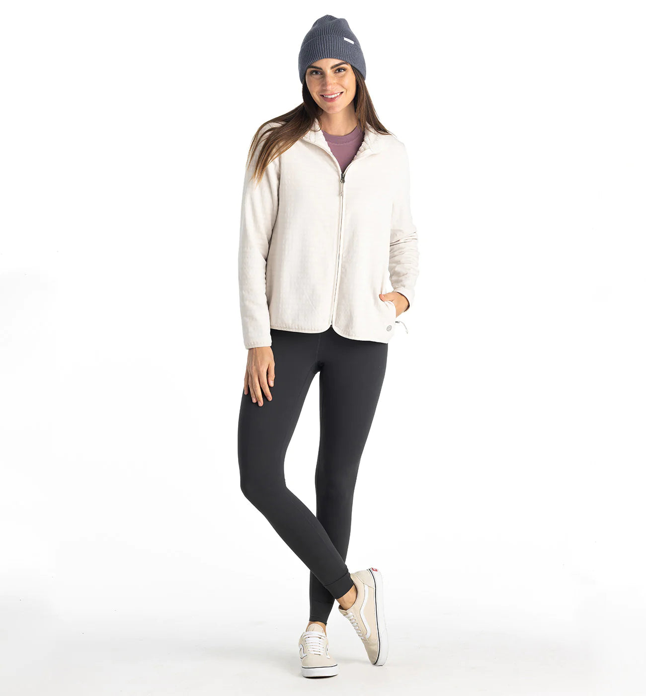 Free Fly Women's Gridback Fleece Jacket - Stone