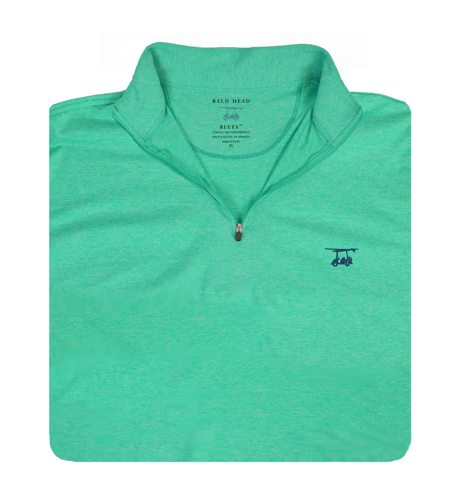 Bald Head Blues Ocean View Quarter Zip- Heather Mint Leaf