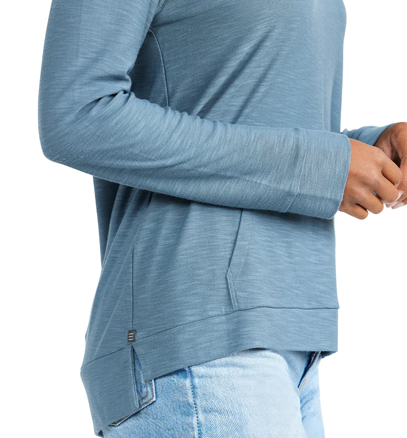 Free Fly Women's Bamboo Slub Hoodie - Pacific Blue