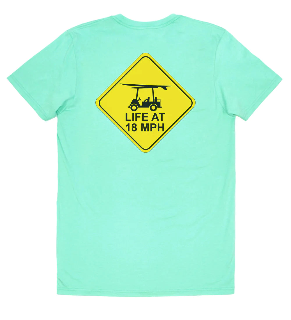Bald Head Blues Island Tee - Short Sleeve Life at 18 MPH - Turquoise