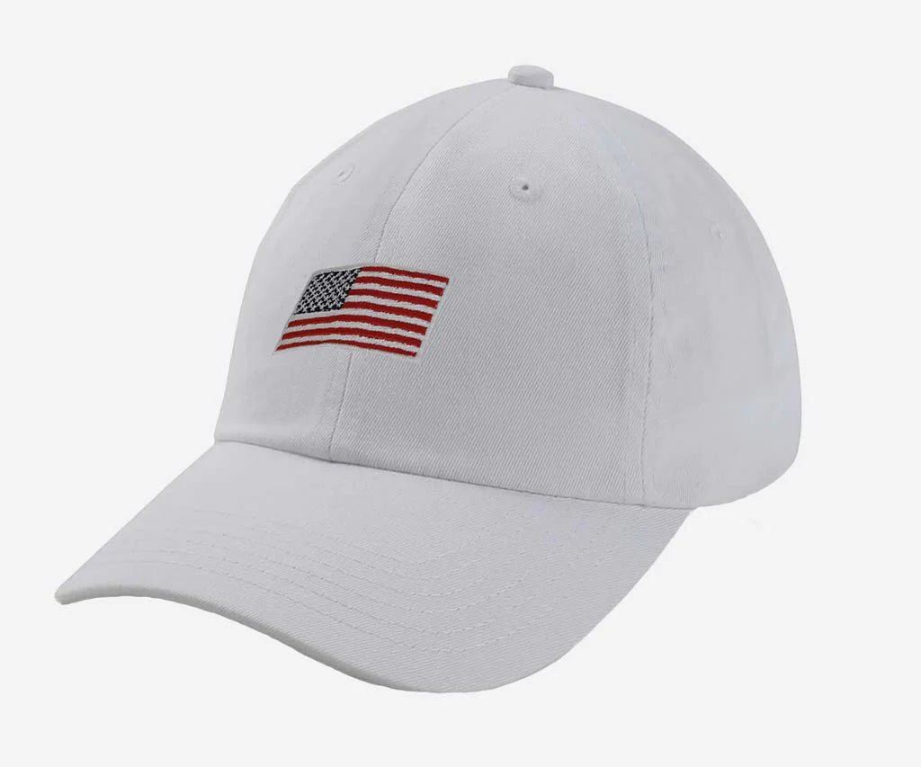 J.T. Spencer AMERICAN FLAG HAT - WHITE