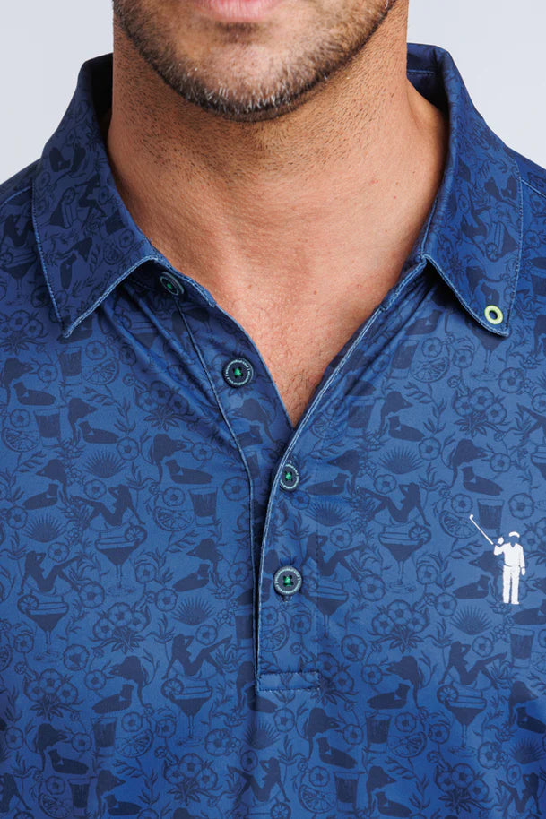 William Murray CHICAS 'N FLORITAS POLO - Navy
