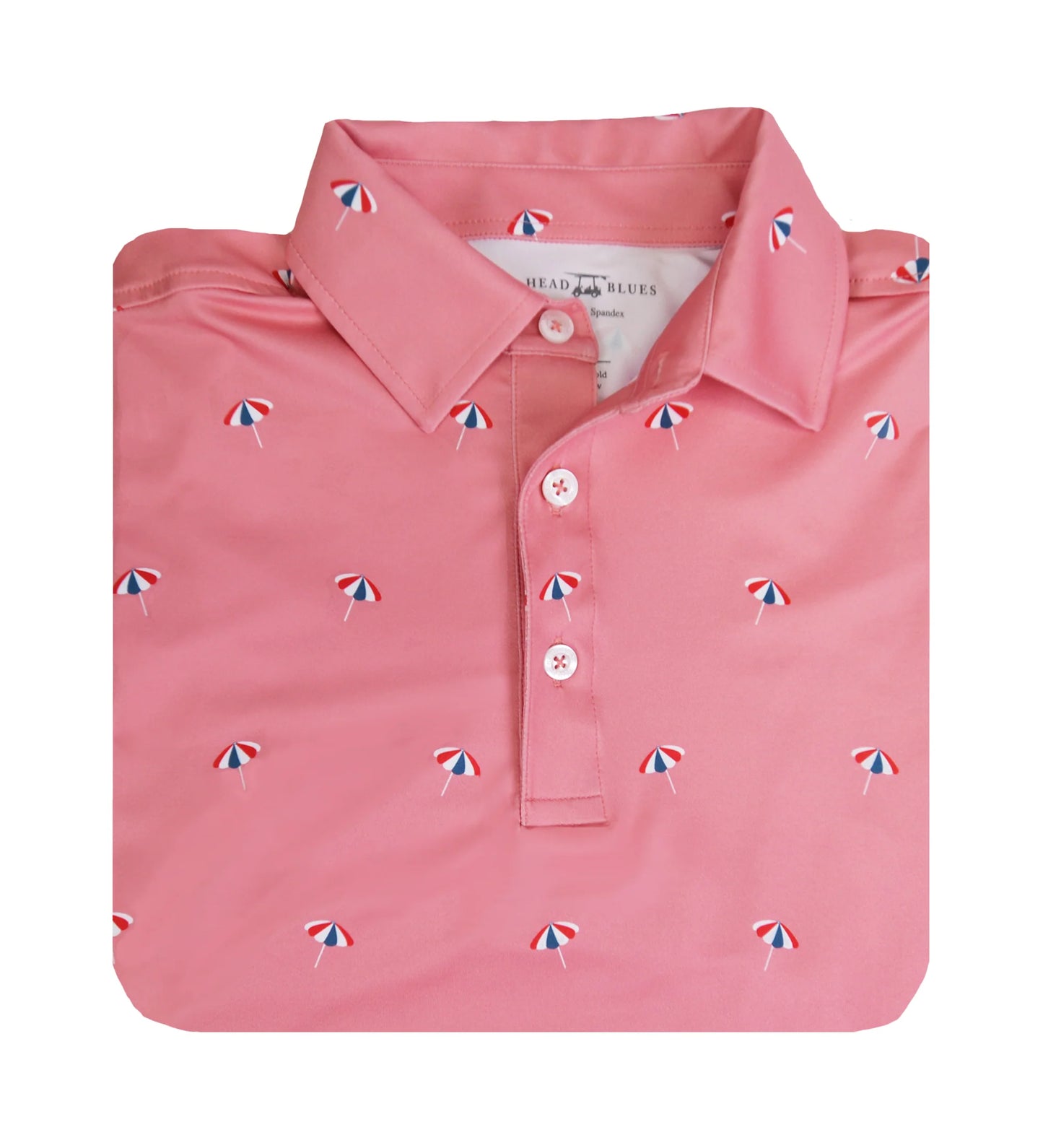 Bald Head Blues Albatross Polo - Peach with Umbrellas