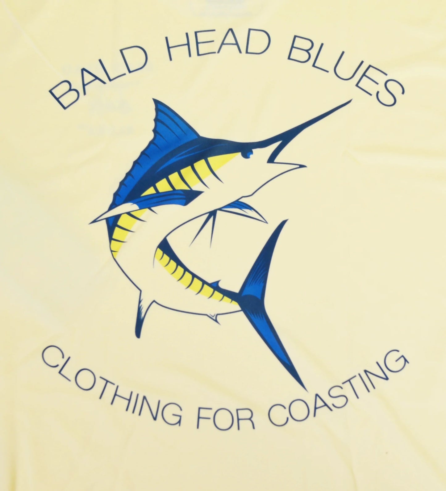 Bald Head Blues Youth Performance Long Sleeve Marlin T-Shirt - Yellow