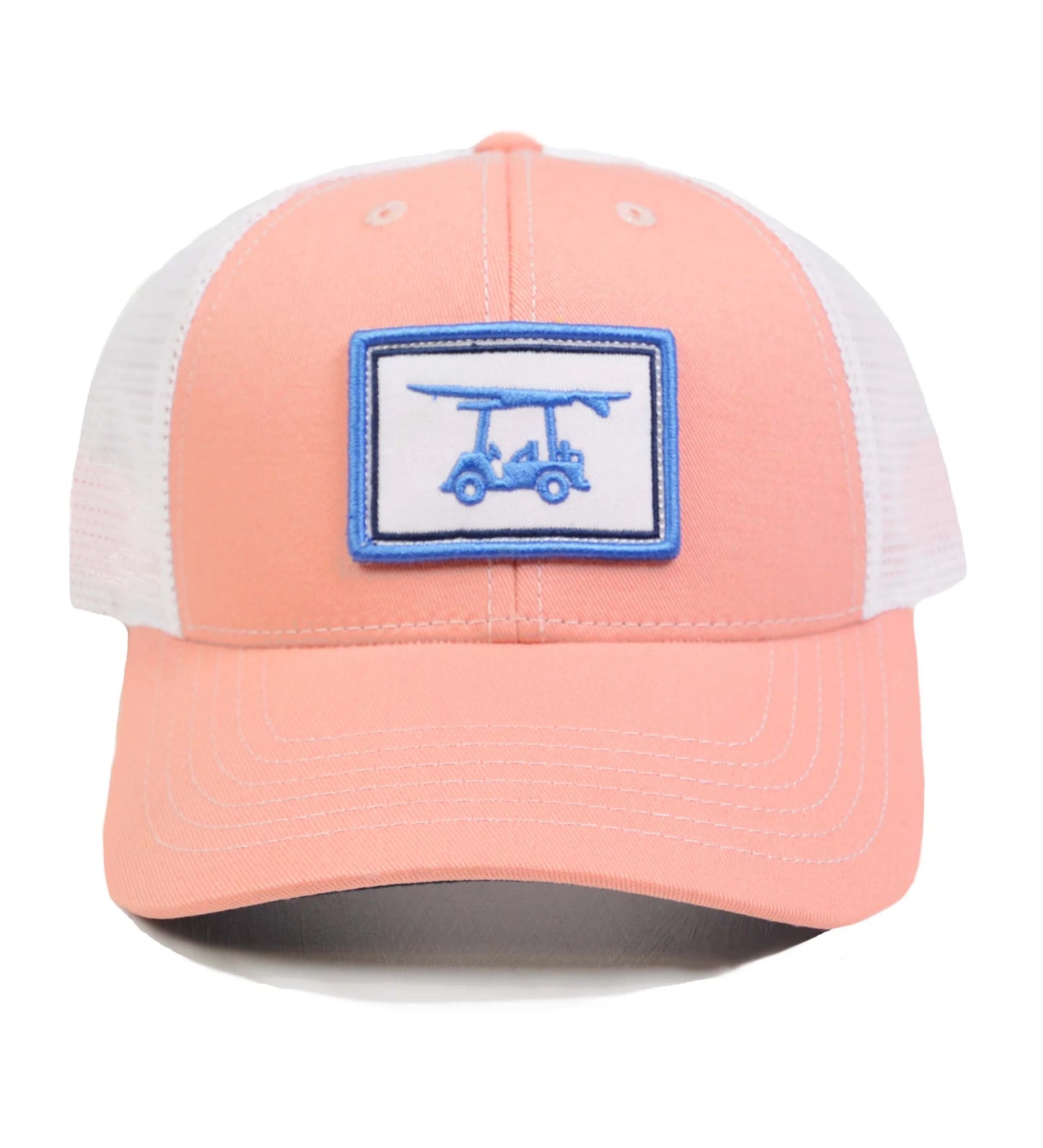 Bald Head Blues Trucker Hat - Peach