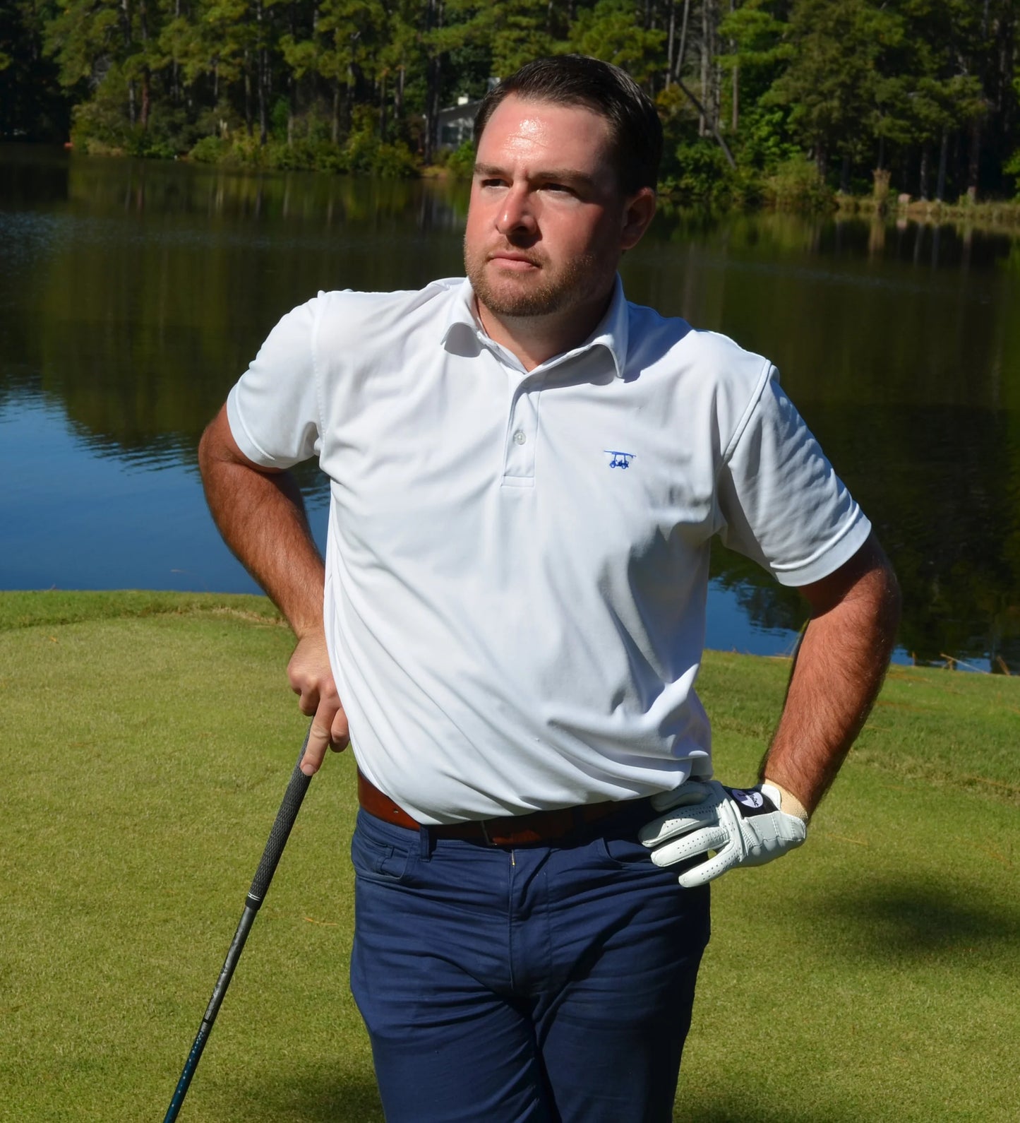 Bald Head Blues Albatross Polo - Solid White