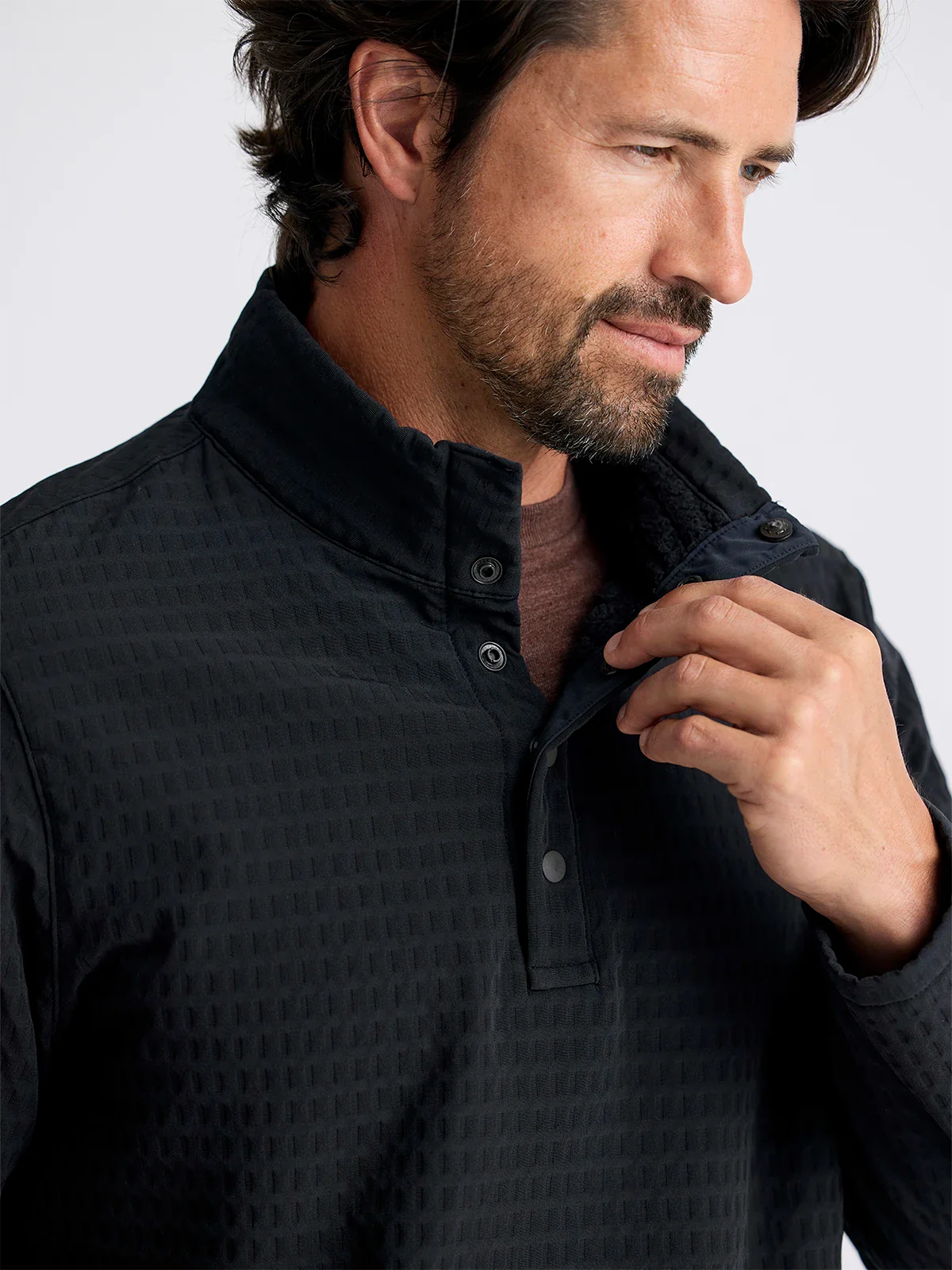 Men's Gridback Fleece Snap Pullover