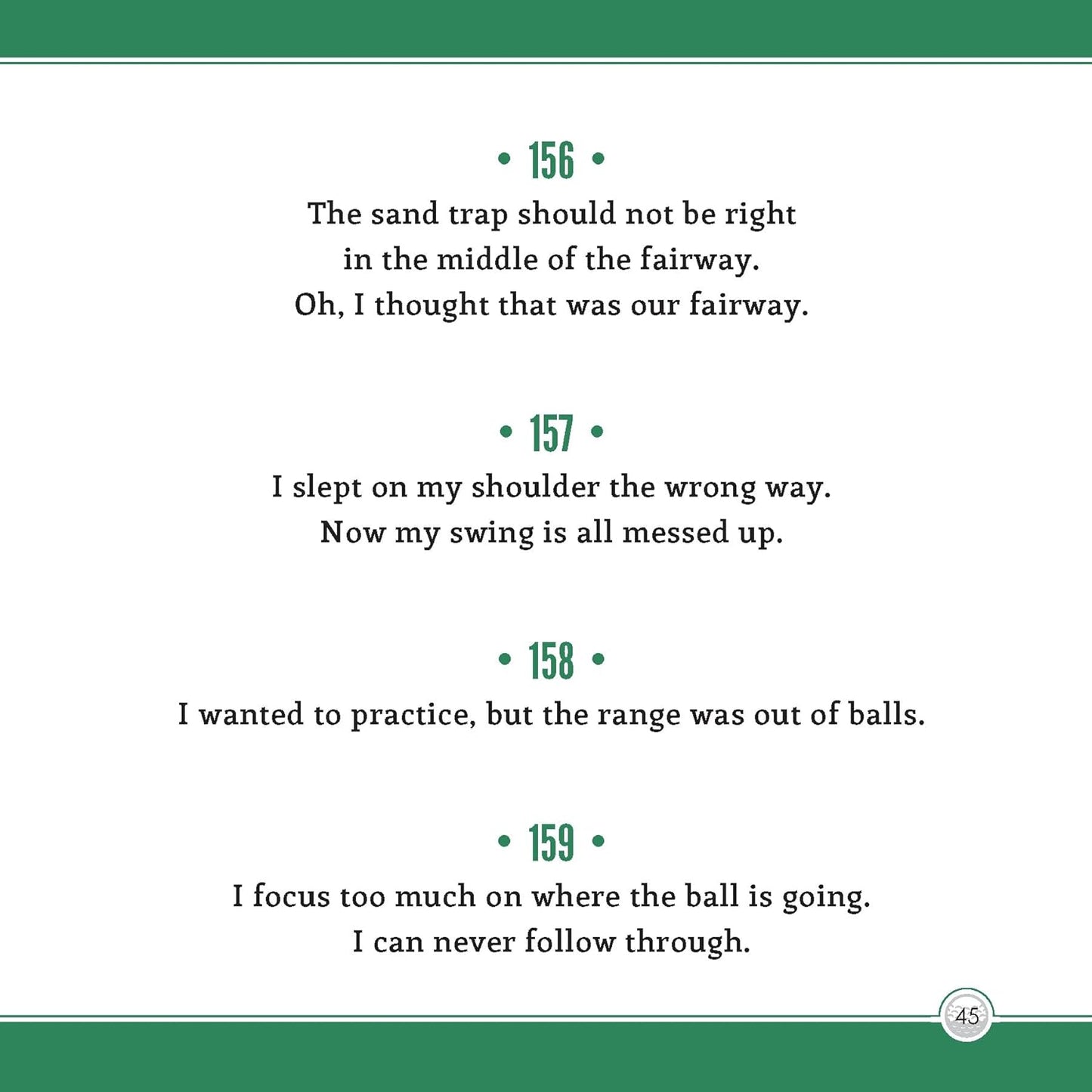501 Excuses For A Bad Golf Shot