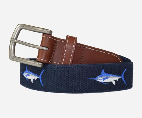 J.T. Spencer Marlin Needlepoint Belt - Patriot
