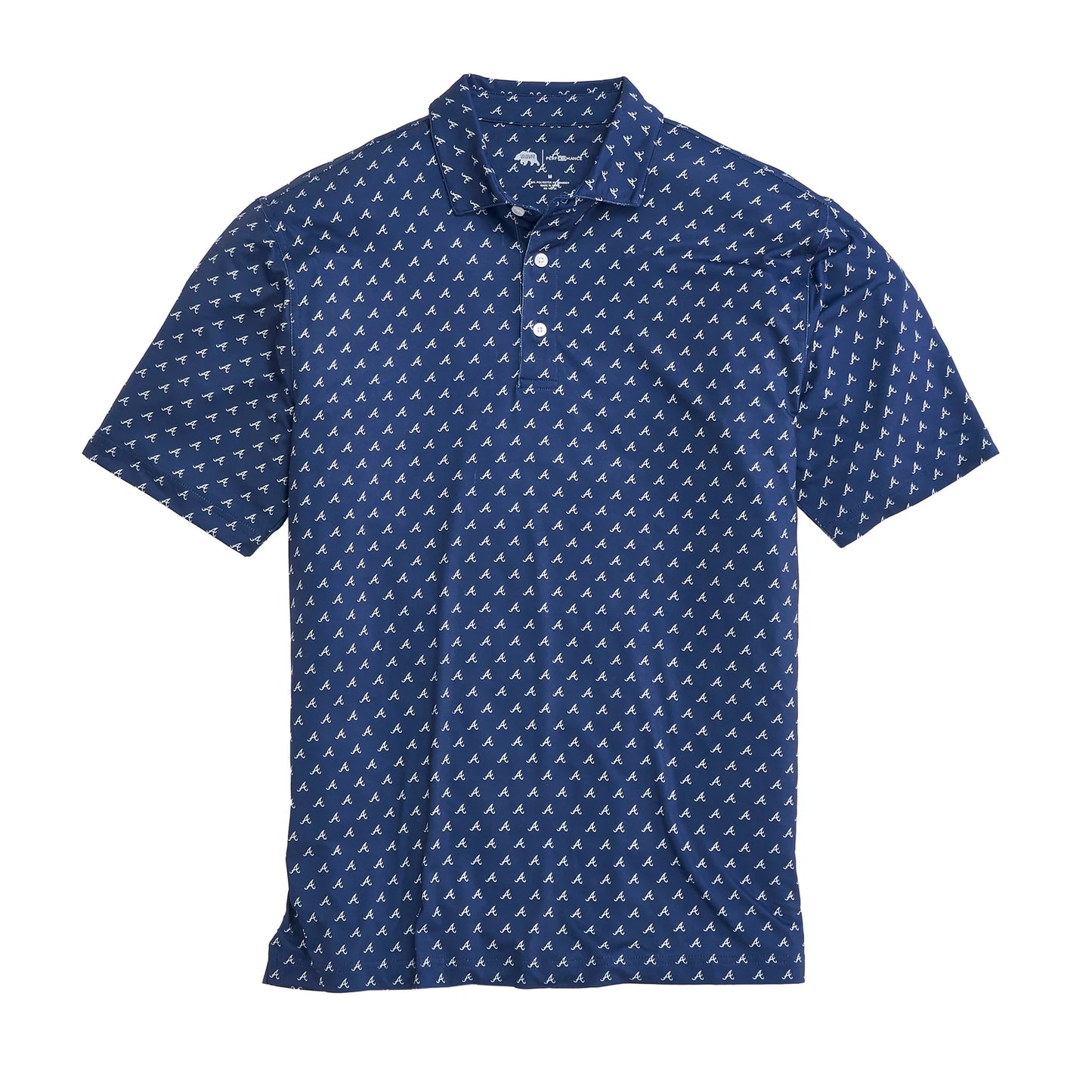 Onward Reserve Atlanta Braves Printed Performance Polo - Navy