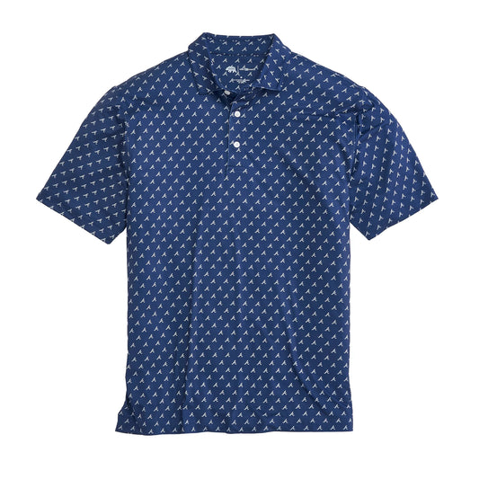 Onward Reserve Atlanta Braves Printed Performance Polo - Navy
