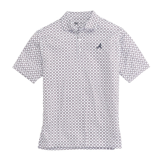 Onward Reserve Atlanta Braves Tomahawk Performance Polo - White
