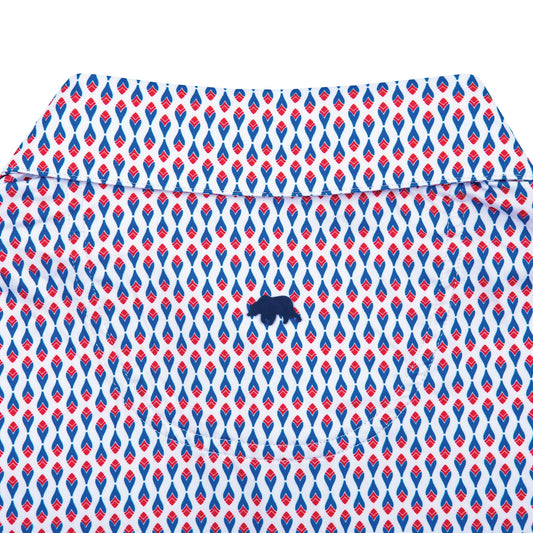 Onward Reserve Atlanta Braves Cooperstown Feather Printed Performance Polo - White