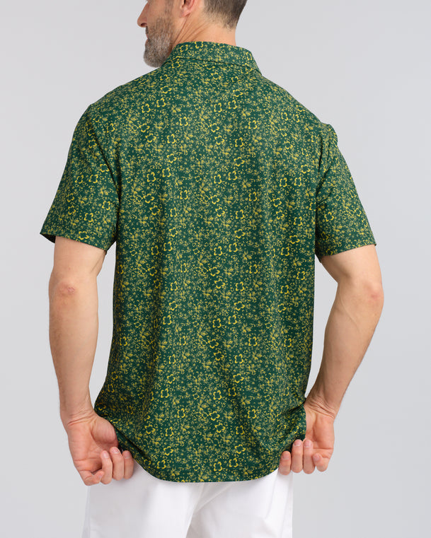 Abstract Arrangement Men's Polo - Green