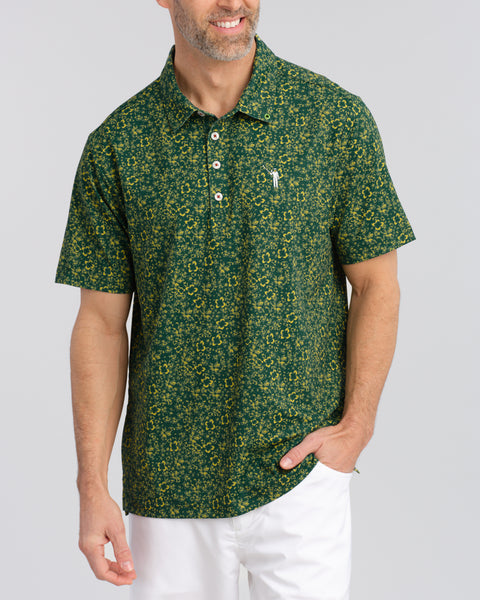 Abstract Arrangement Men's Polo - Green