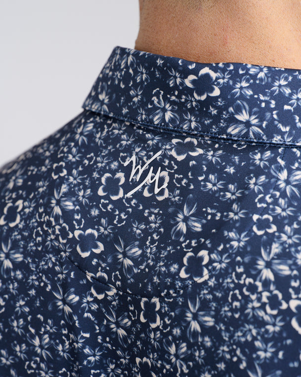 Abstract Arrangement Men's Polo - Navy