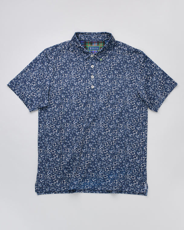 Abstract Arrangement Men's Polo - Navy
