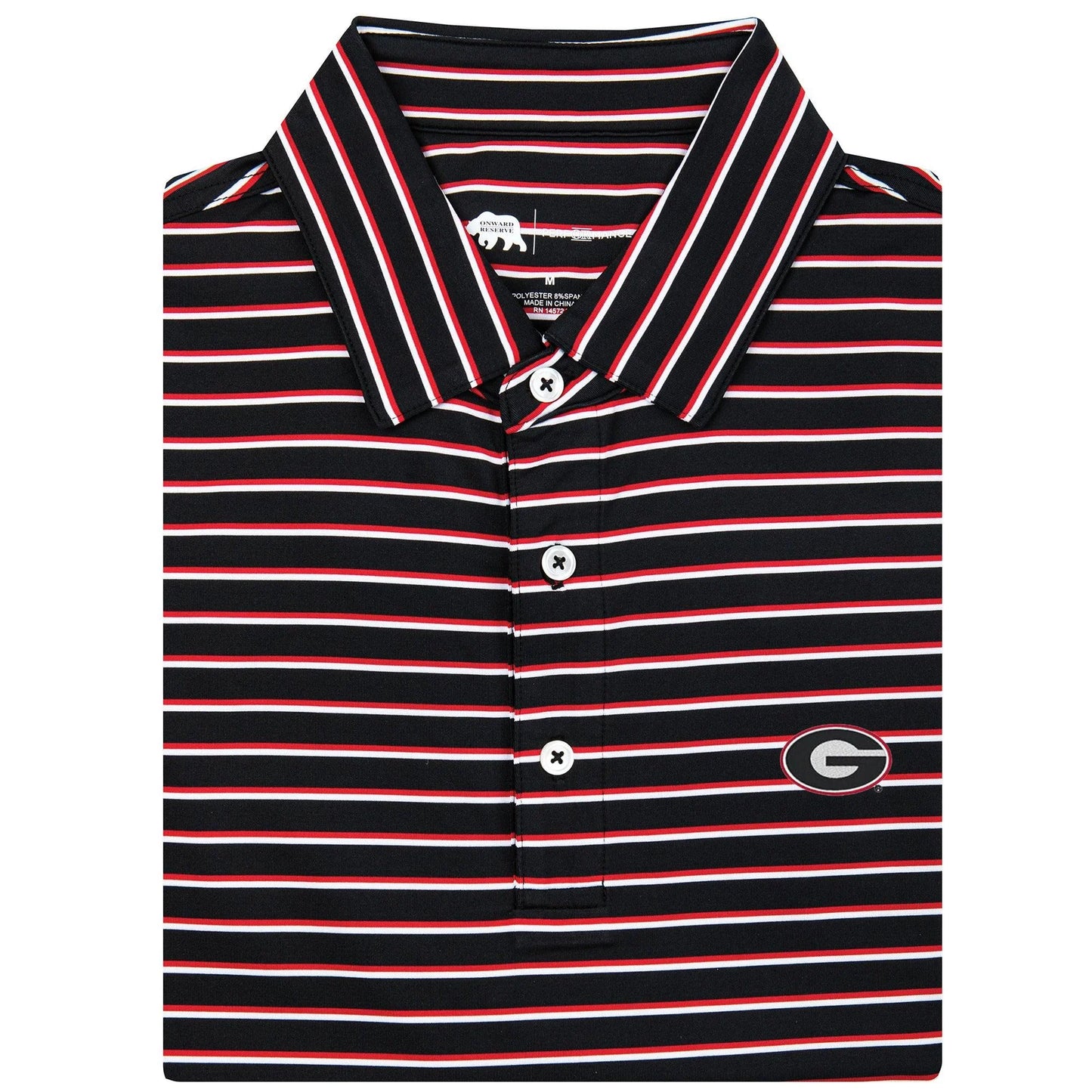 Onward Reserve Fairway Stripe Super G Performance Polo - Black