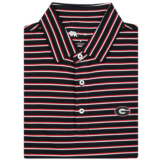 Onward Reserve Fairway Stripe Super G Performance Polo - Black