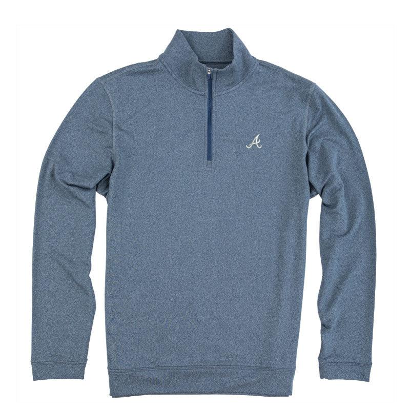 Onward Reserve Atlanta Braves Flow Pullover 1/4 Zip Pullover - Dark Denim