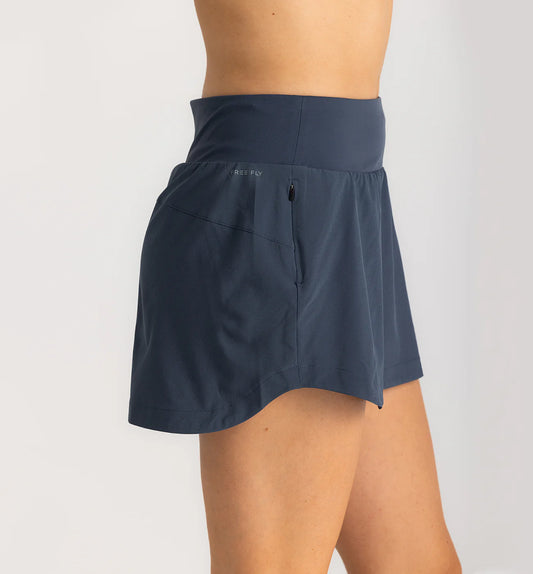 Free Fly Women's Bamboo-Lined Active Breeze Skort – 13" - Blue Dusk II
