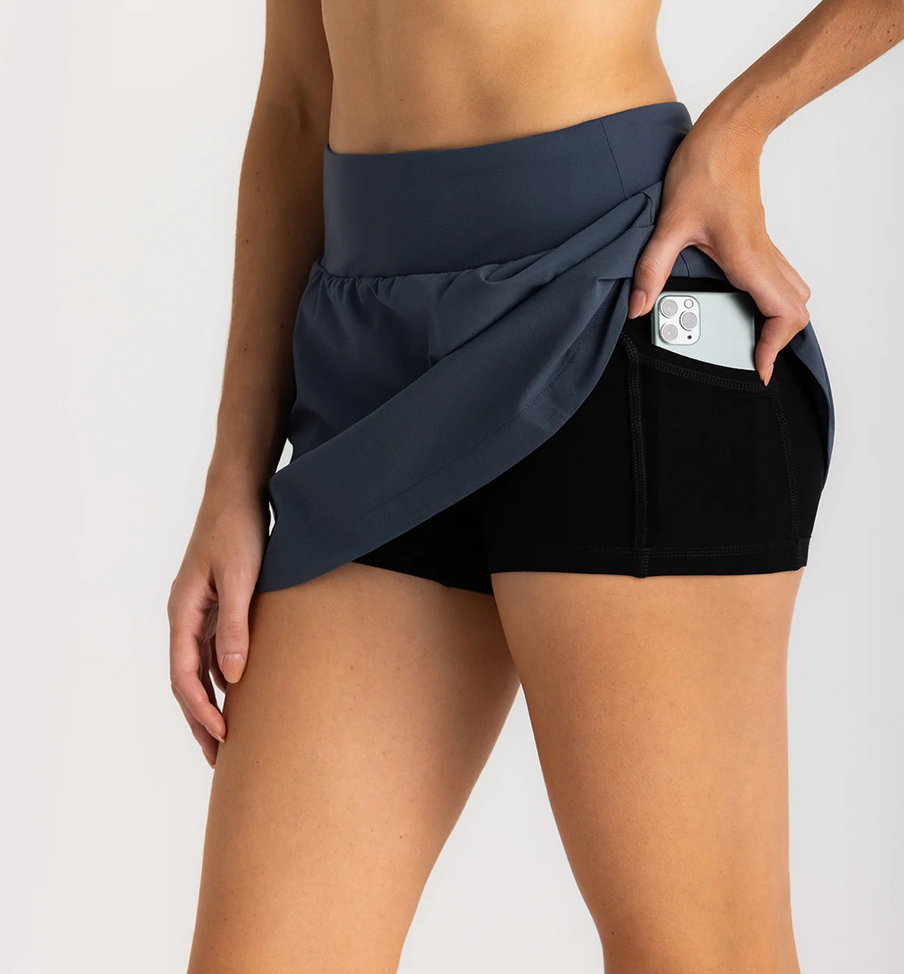 Free Fly Women's Bamboo-Lined Active Breeze Skort – 13" - Blue Dusk II