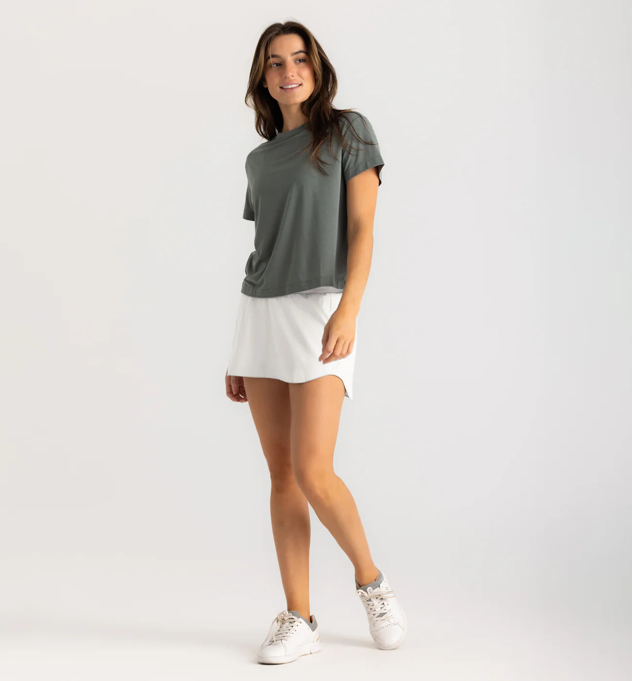 Free Fly Women's Bamboo-Lined Active Breeze Skort – 13" - Sea Salt