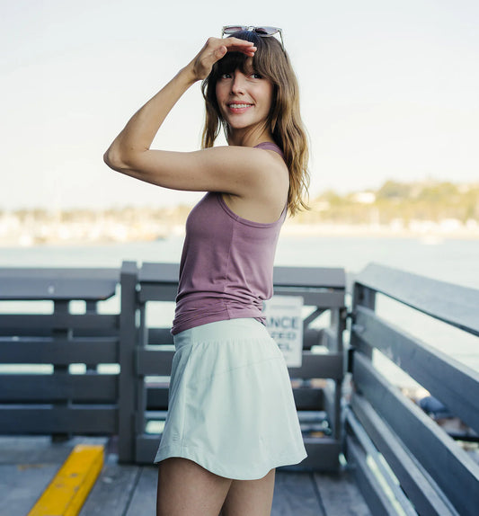 Free Fly Women's Bamboo-Lined Active Breeze Skort – 13" - Sea Salt