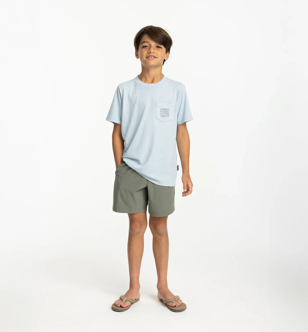 Free Fly Boys' Breeze Short - Agave Green