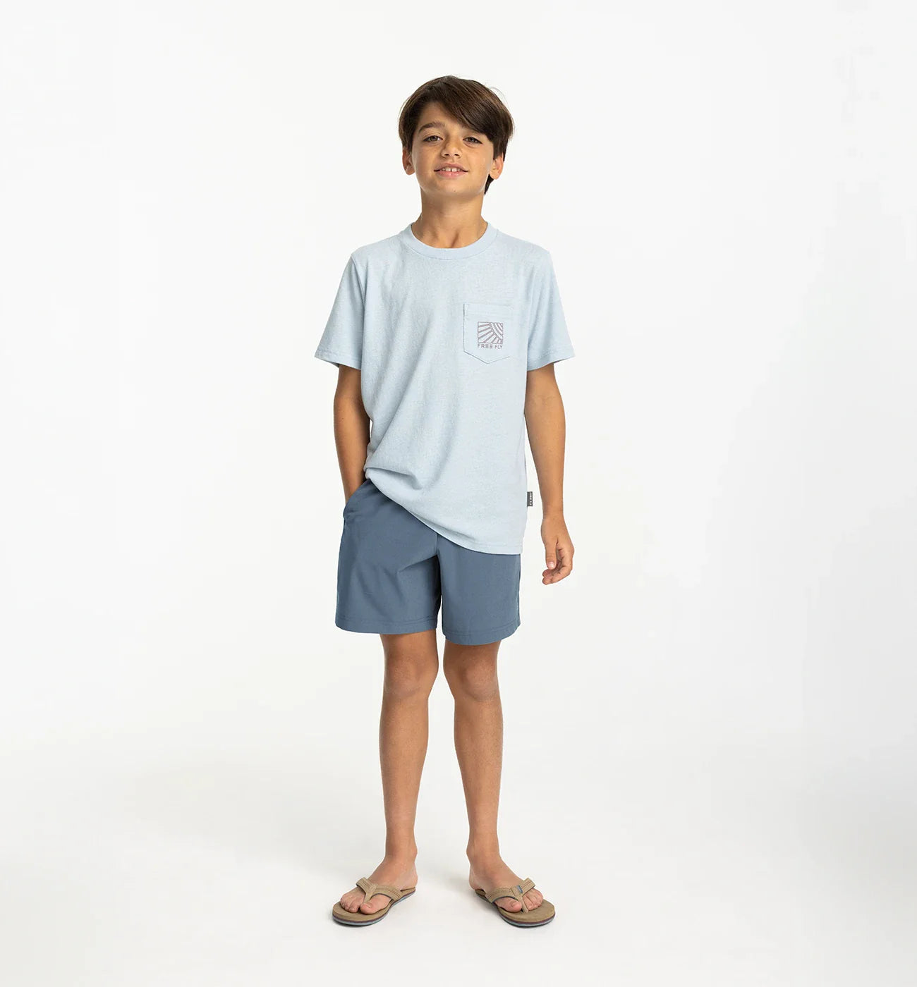 Free Fly Boys' Breeze Short - Pacific Blue