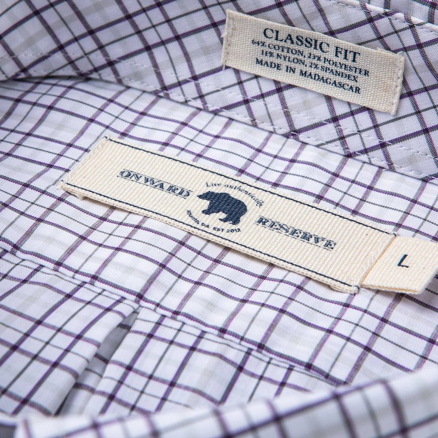 All Team Tattersall Button Down Shirt - Purple