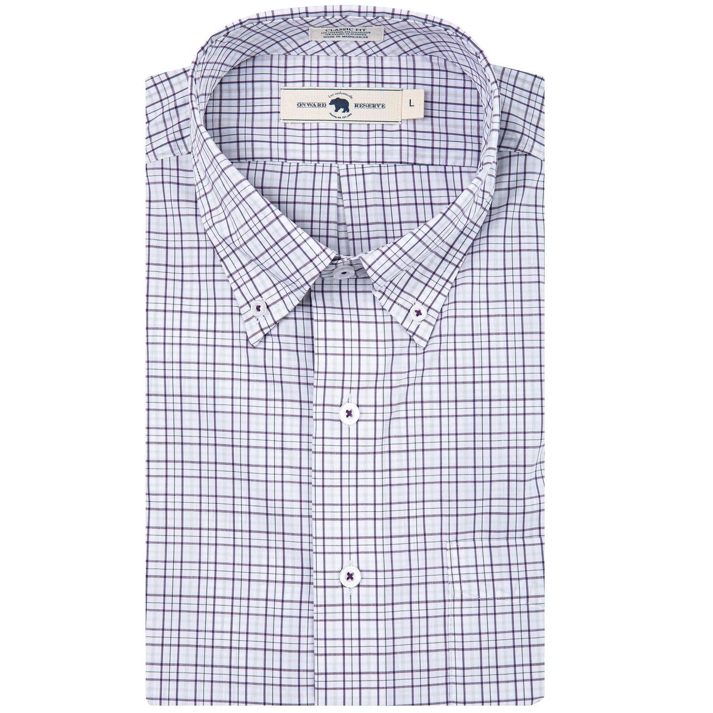 All Team Tattersall Button Down Shirt - Purple