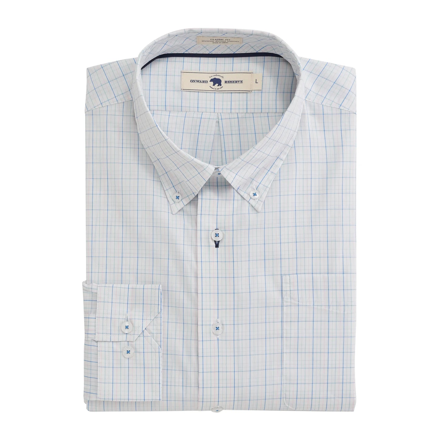 Onward Reserve Classic Fit Quad Button Down. - Piana