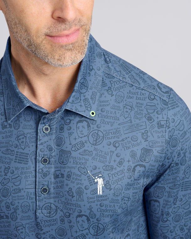 Caddy Quotes Men's Long Sleeve Polo